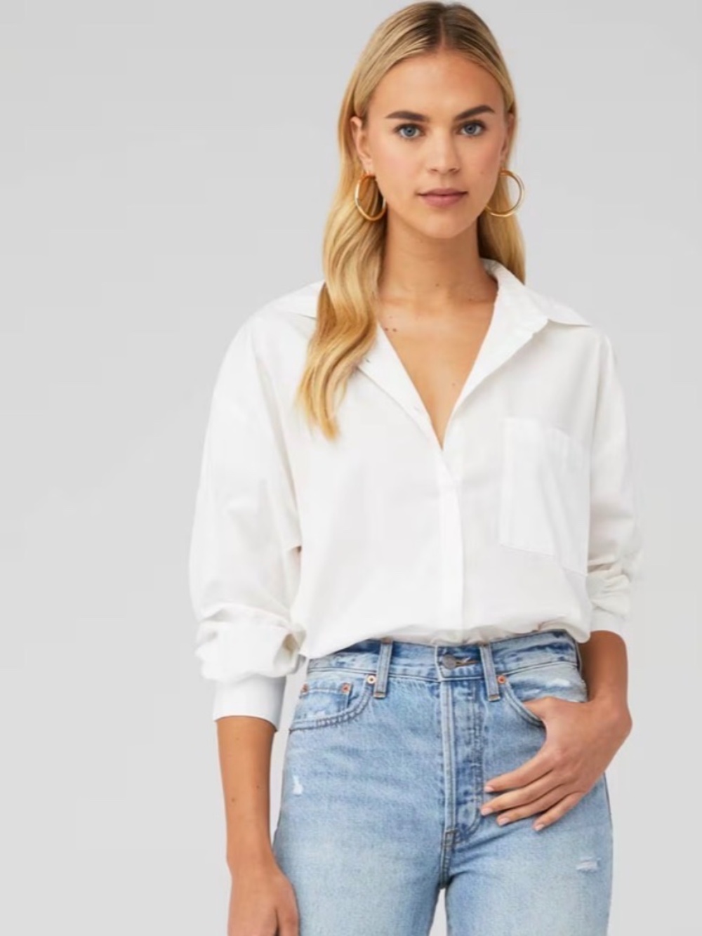 Pistola Sloane White Button Down Shirt